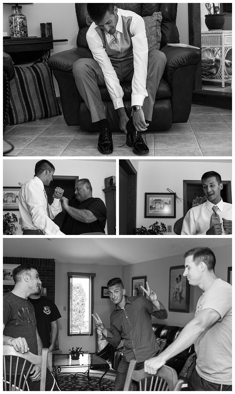 Groom and Groomsmen getting ready for the big day